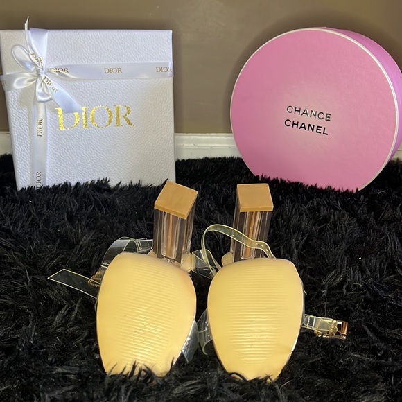 Rose gold transparent heels - Picture 2 of 4